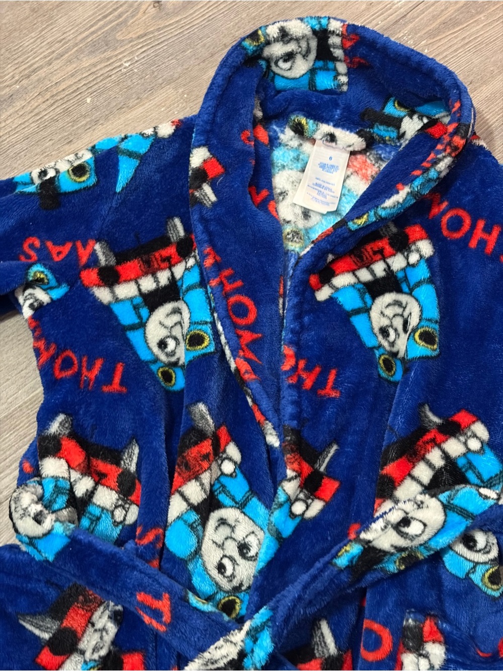 Thomas & Friends Navy Blue and Red Kids Fleece Robe